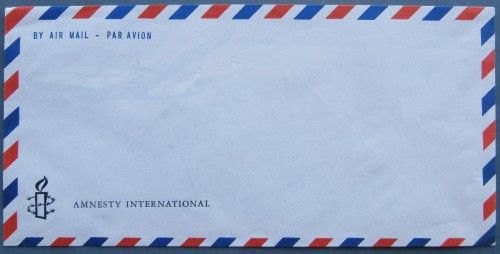 Popular airmail envelope of Amnesty International, second half of the 20th century Courtesy of Archive Amnesty International Netherlands, IISH, Amsterdam